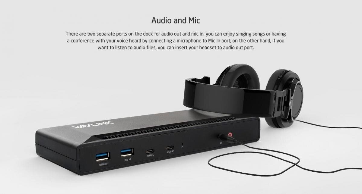 WAVLINK 8211 DisplayLink 多功能擴展器 5KDual 4K USB-C 100W PD HDMIDP 輸出 UG69PD2 Pro