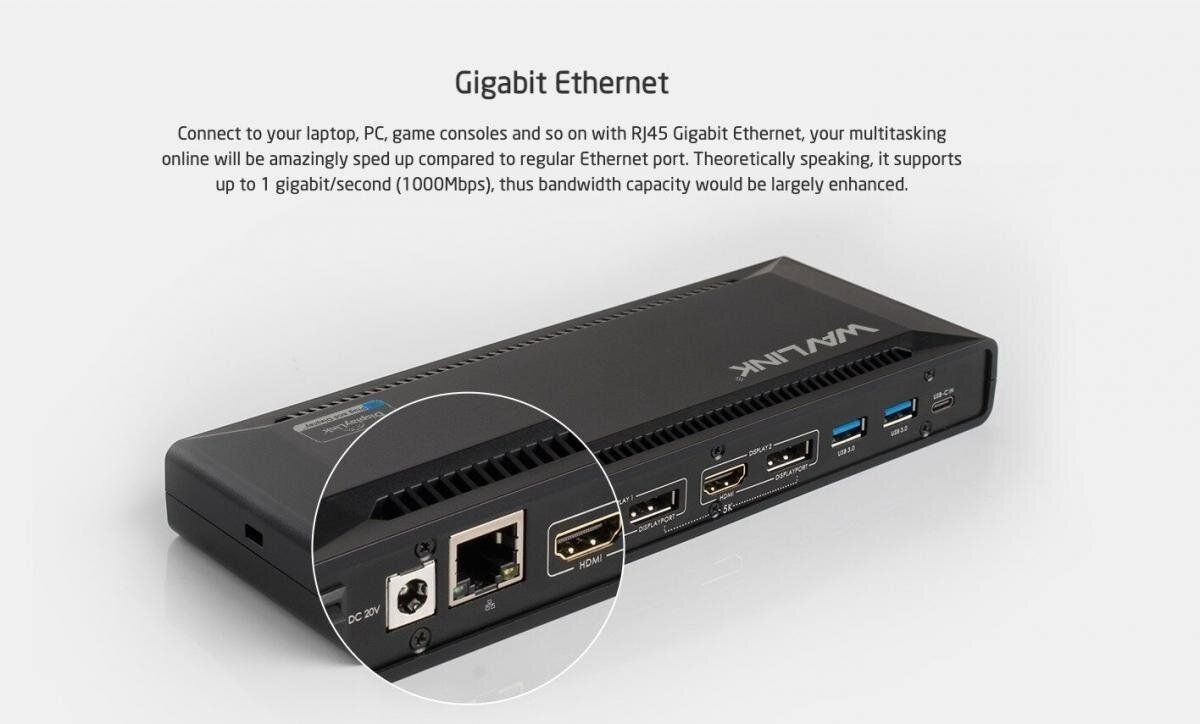 WAVLINK 8211 DisplayLink 多功能擴展器 5KDual 4K USB-C 100W PD HDMIDP 輸出 UG69PD2 Pro