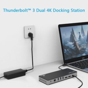 WAVLINK Thunderbolt 3 多功能擴展器 Dual 4K60Hz Display Port 60W PD USB UTD21 Fully Support MAC M5 CPU