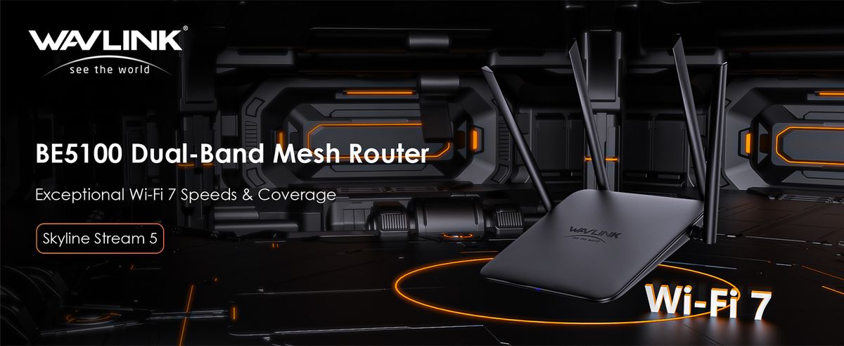 WAVLINK 8211 BE5100 Wifi7 路由器支援 Mesh路由器AP中繼器模式訪客 WiFiQoSIPv6 和進階 VPN WN530BE2