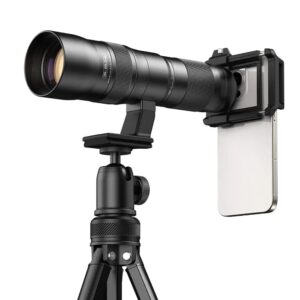 APEXEL APEXEL TeleCular 20-60X超長焦變焦鏡頭套裝升級通用夾件  戶外觀鳥賞花演唱會遠攝 附三腳架通用夾子  4低畸變  53416001