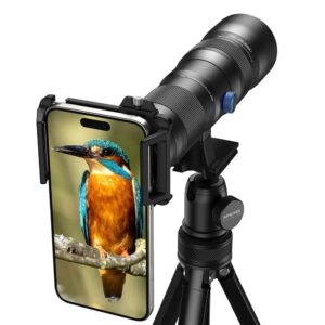 APEXEL APEXEL TeleCular 20-60X超長焦變焦鏡頭套裝升級通用夾件  戶外觀鳥賞花演唱會遠攝 附三腳架通用夾子  4低畸變  53416001