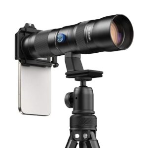 APEXEL APEXEL TeleCular 20-60X超長焦變焦鏡頭套裝升級通用夾件  戶外觀鳥賞花演唱會遠攝 附三腳架通用夾子  4低畸變  53416001