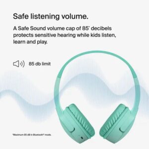 Belkin SOUNDFORM Mini 兒童專用 頭戴式 藍牙BT53 無線有線 兩用 內置麥克風 耳機 V3 USB-C Cable 8211 紫色AUD002FQPUV3