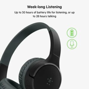 Belkin SOUNDFORM Mini 兒童專用 頭戴式 藍牙BT53 無線有線 兩用 內置麥克風 耳機 V3 USB-C Cable 8211 紫色AUD002FQPUV3