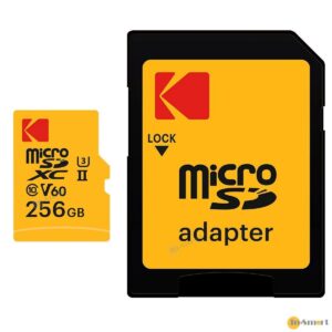 KODAK Kodak UHS-II U3 V60 A1 MicroSDXC 256GB 高速記憶卡 適合運動相機 數碼相機 專業單反無反相機使用 4K 8K 影片拍攝 Ultra Pro