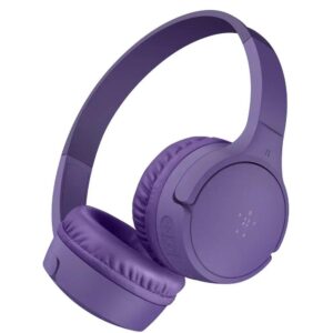 Belkin SOUNDFORM Mini 兒童專用 頭戴式 藍牙BT53 無線有線 兩用 內置麥克風 耳機 V3 USB-C Cable 8211 紫色AUD002FQPUV3