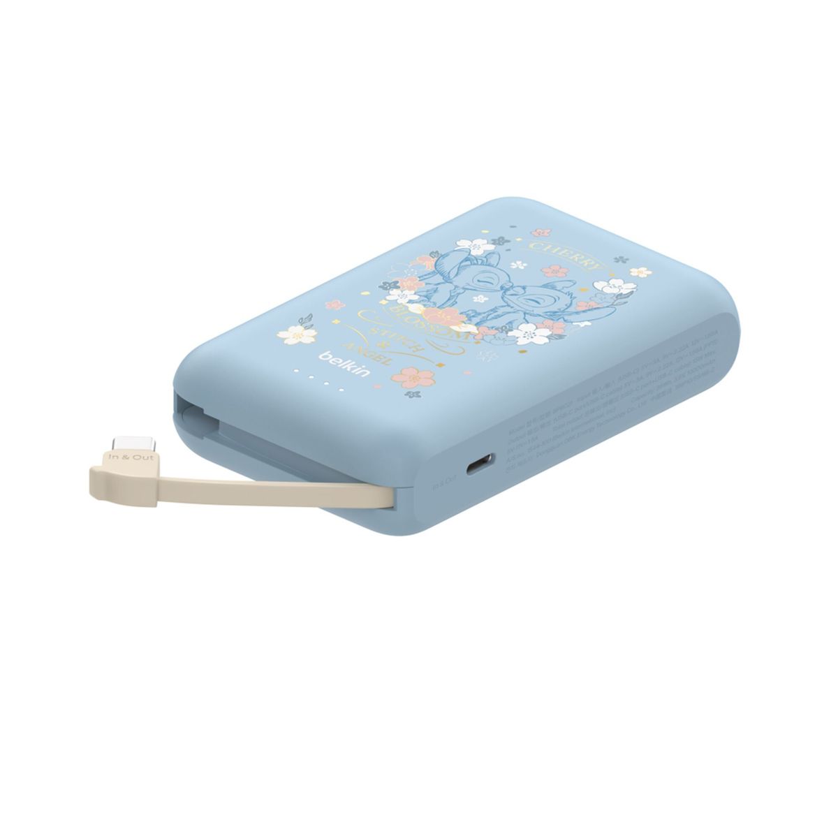 Belkin 8211 BoostCharge 便攜式行動電源 10K 內置 USB-C 充電線 迪士尼系列 8211 史迪仔 Stitch
