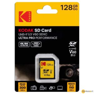 KODAK Kodak UHS-II U3 V60 SDXC 128GB 高速記憶卡 適合運動相機 數碼相機 專業單反無反相機使用 4K 6K 影片拍攝 Ultra Pro