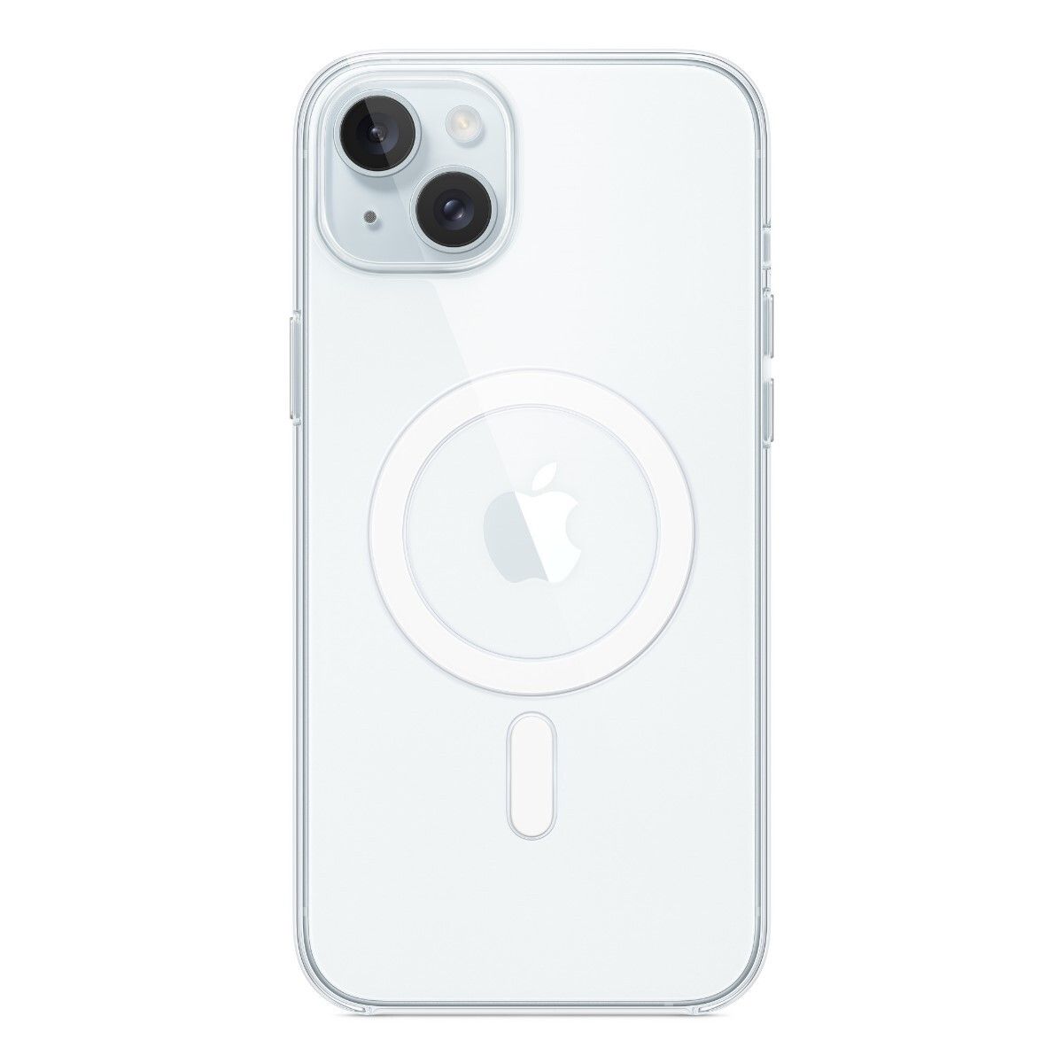Apple 8211 原裝 iPhone 15 Plus MagSafe 透明保護殼 纖薄輕巧易於緊握手中 抗刮塗層 糅合剔透的聚碳酸酯和柔韌物料 不易隨時日變黃