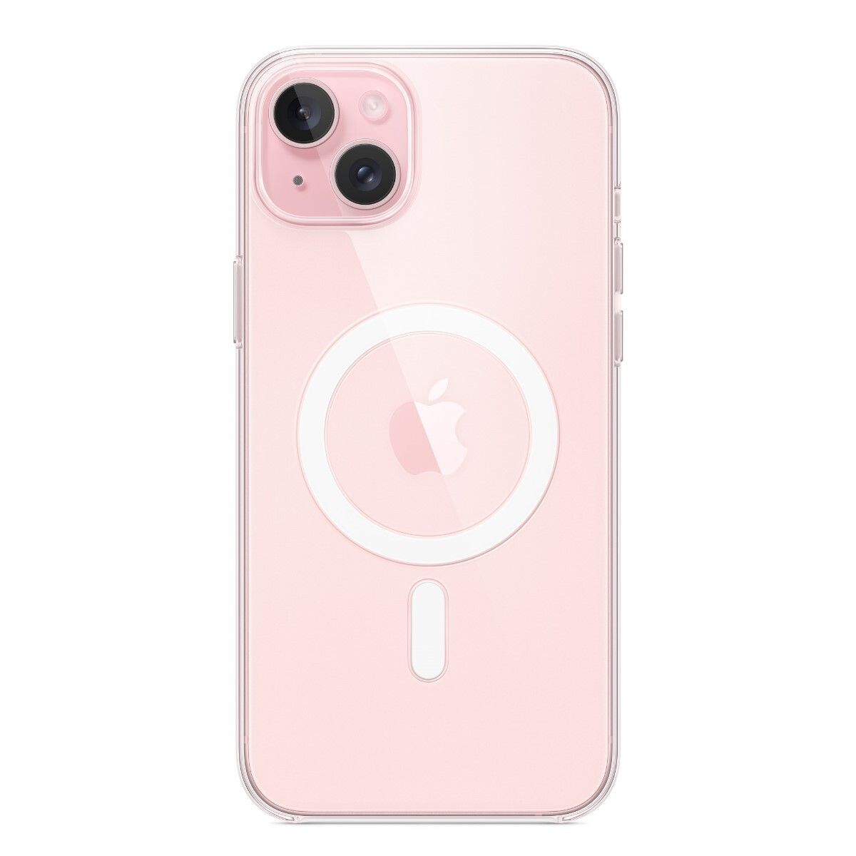 Apple 8211 原裝 iPhone 15 Plus MagSafe 透明保護殼 纖薄輕巧易於緊握手中 抗刮塗層 糅合剔透的聚碳酸酯和柔韌物料 不易隨時日變黃