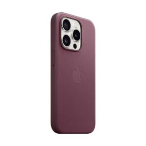 Apple 原裝 iPhone 15 Pro FineWoven MagSafe 精細織料保護殼 -桑椹色 Mulberry