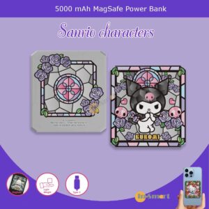 Sanrio 極細磁吸行動電源多功能快充磁吸無線行動電源 Kuromi 酷洛米