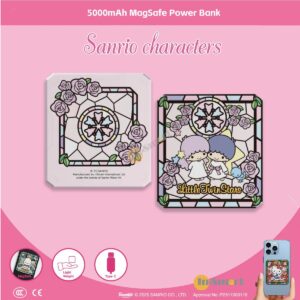 Sanrio 極細磁吸行動電源多功能快充磁吸無線行動電源 Little Twin Stars 雙子星