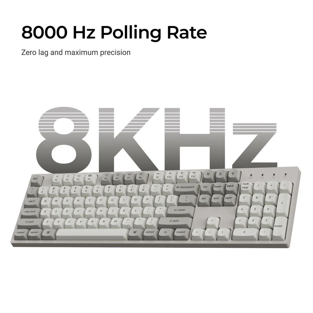 Keychron 8211 C2 Pro 8K 有線機械鍵盤 Banana Switch 香蕉軸 全尺寸 100  QMK 熱插拔  8000Hz 輪詢率  PBT 鍵帽  RGB  Mac Windows