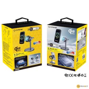 CAPDASE Q-Touch CG25 半導體制冷磁吸3合1無線充電座 Qi22 25W 磁吸快充內置風扇散熱半導體制冷降溫5W Apple Watch 及 3W AirPods 無線充電冰冷充電