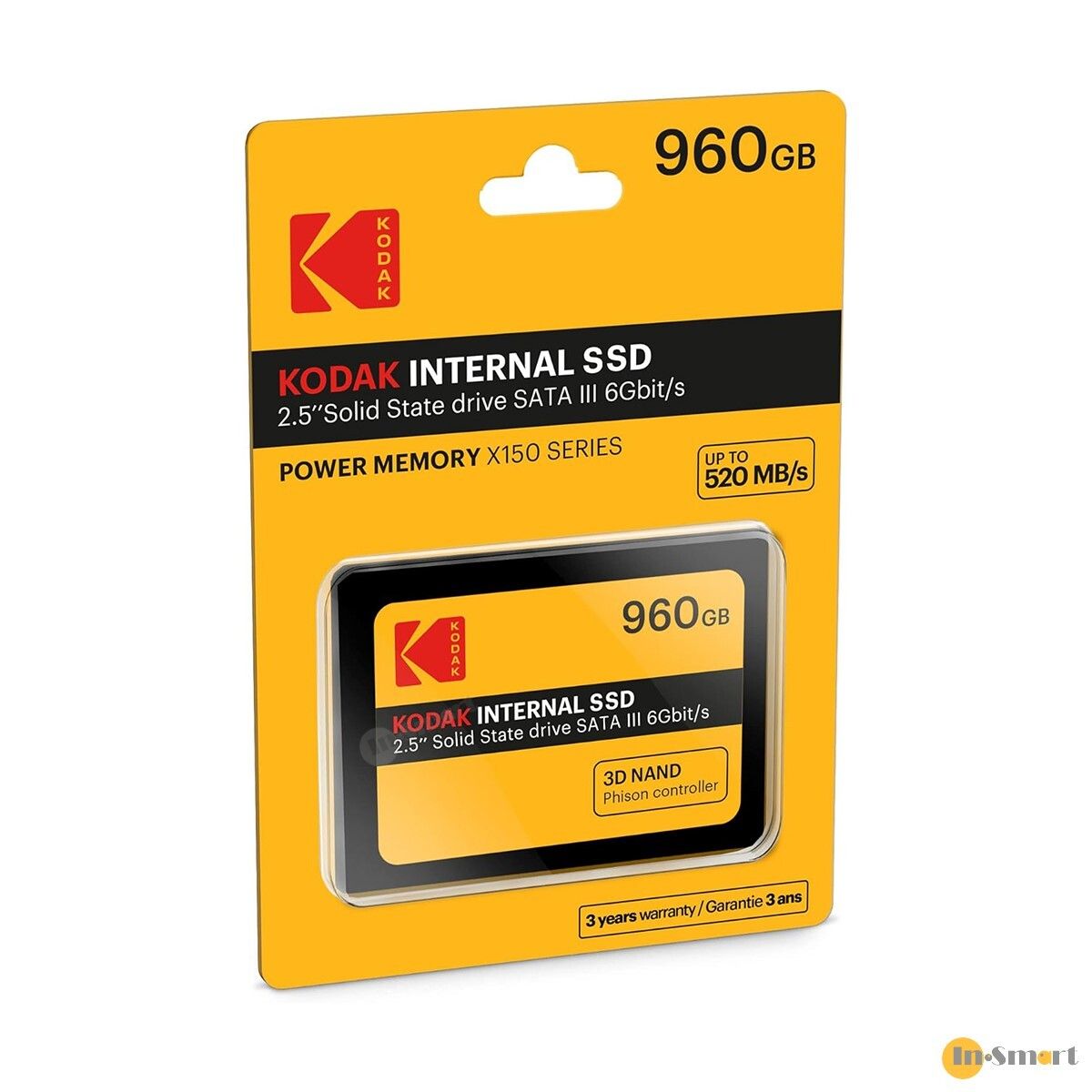 KODAK 8211 Kodak Power Memory X150 SATA III 258243 內置 SSD 硬盤 固態硬碟 讀取速度 520MBs 寫入速度 500Mbs
