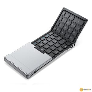 iClever IC-BK09 超纖薄三折疊式藍牙鍵盤 美式 連數字鍵盤