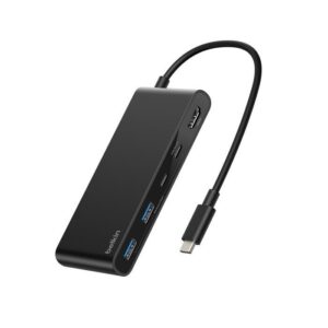 Belkin 8211 Connect 7 埠 USB-C Hub 擴充埠 雙 USB-C  2 USB-A  HDMI 4K  SDmicroSD 讀卡器 100W PD 供電 香港行貨  AVC023fqBK