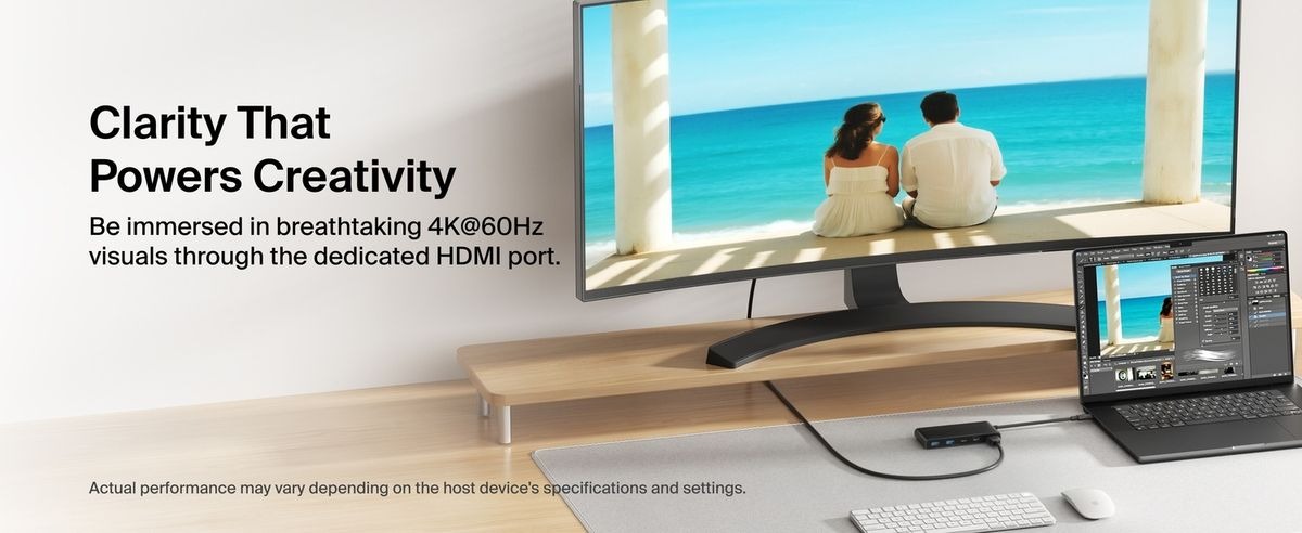 Belkin 8211 Connect 7 埠 USB-C Hub 擴充埠 雙 USB-C  2 USB-A  HDMI 4K  SDmicroSD 讀卡器 100W PD 供電 香港行貨  AVC023fqBK