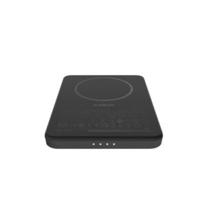 Belkin 8211 BoostCharge 纖薄磁吸無線充電行動電源 5K 黑色  5000mAh 75W MagSafe 兼容 雙裝置充電 超薄輕巧 TSA 認證 香港行貨  BPD010FQBK
