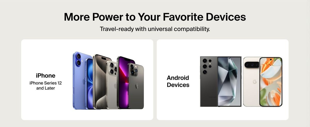 Belkin 8211 BoostCharge 纖薄磁吸無線充電行動電源 5K 沙色  5000mAh 75W MagSafe 兼容 雙裝置充電 超薄輕巧 TSA 認證 香港行貨  BPD010FQSA