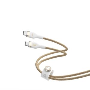 Belkin 8211 BoostCharge Pro Flex 迪士尼 香檳金色 USB-C 至 USB-C 編織快充線 2米 60W PD 矽膠防纏繞 30倍耐用  CAB011QC2MWG-DY