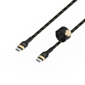 Belkin 8211 BoostCharge Pro Flex 迪士尼 黑色 USB-C 至 USB-C 編織快充線 2米 60W PD 矽膠防纏繞 30倍耐用  CAB011QC2MWY-DY