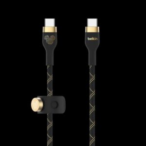 Belkin 8211 BoostCharge Pro Flex 迪士尼 黑色 USB-C 至 USB-C 編織快充線 2米 60W PD 矽膠防纏繞 30倍耐用  CAB011QC2MWY-DY