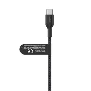 Belkin 8211 BoostCharge Pro 140W 一分二 USB-C 對雙 USB-C 編織快充線 15米 智能配電 黑色 支援 MacBook Pro 35萬次彎折  CAC004FQ15MBK