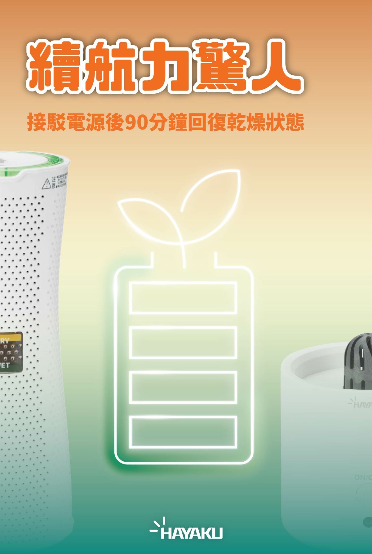 Hayaku 8211 Tree 無限吸濕樹 DT-01 120ml 充電式除濕器 分離式設計一支可拆成兩件使用 香港防潮神器 吸濕除臭防霉驅蟲 衣櫃吸濕 可重複使用-環保設計