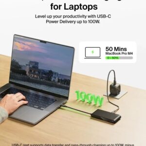 Belkin 8211 Connect 8 埠 USB-C Hub 擴充埠 25Gb  HDMI 4K  100W PD  雙 USB-C  雙 USB-A  SDmicroSD 讀卡器 INC024fqBK