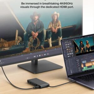 Belkin 8211 Connect 8 埠 USB-C Hub 擴充埠 25Gb  HDMI 4K  100W PD  雙 USB-C  雙 USB-A  SDmicroSD 讀卡器 INC024fqBK