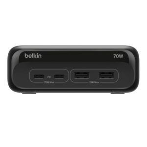 Belkin 8211 70W GaN 6 合 1 充電站 2 AC 插座  2 USB-C  2 USB-A 桌面充電器 15米電源線 香港行貨  SRZ001MY15M