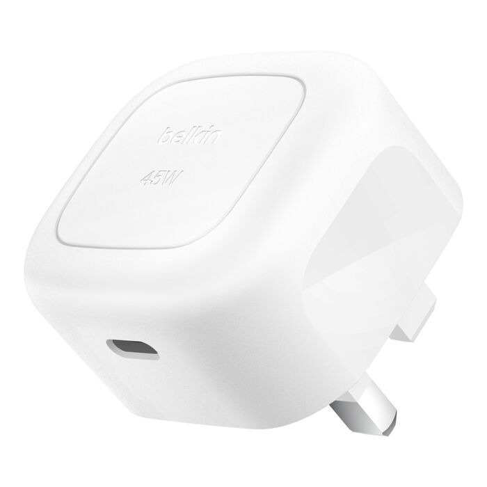 Belkin 8211 BOOSTCHARGE 45W USB-C PD 30 快充充電器 GaN 氮化鎵 輕巧設計 iPhone MacBook iPad 香港行貨 WCA013MYWH