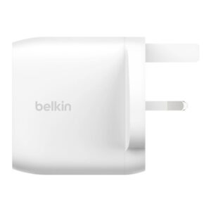 Belkin 8211 BoostCharge Pro 60W 雙 USB-C PD 31 快充充電器 PPS 技術 雙埠各 30W iPhone 1516 Samsung 快速充電 香港行貨  WCB010MYWH