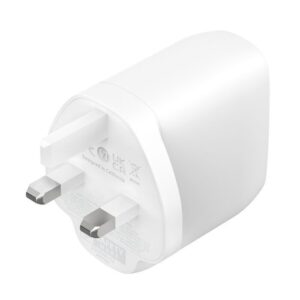 Belkin 8211 BoostCharge Pro 60W 雙 USB-C PD 31 快充充電器 PPS 技術 雙埠各 30W iPhone 1516 Samsung 快速充電 香港行貨  WCB010MYWH