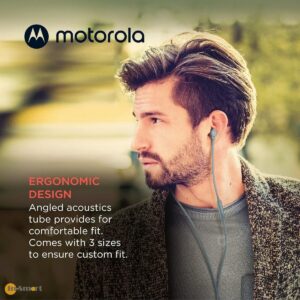 Motorola 8211 Earbuds 3-S 入耳式 35mm 有線耳機 帶咪 堅固結構持久耐用 防纏繞電纜材質 94mm 大驅動單體 超強深沉重低音 135 耐用音訊插頭 附3種尺寸耳塞