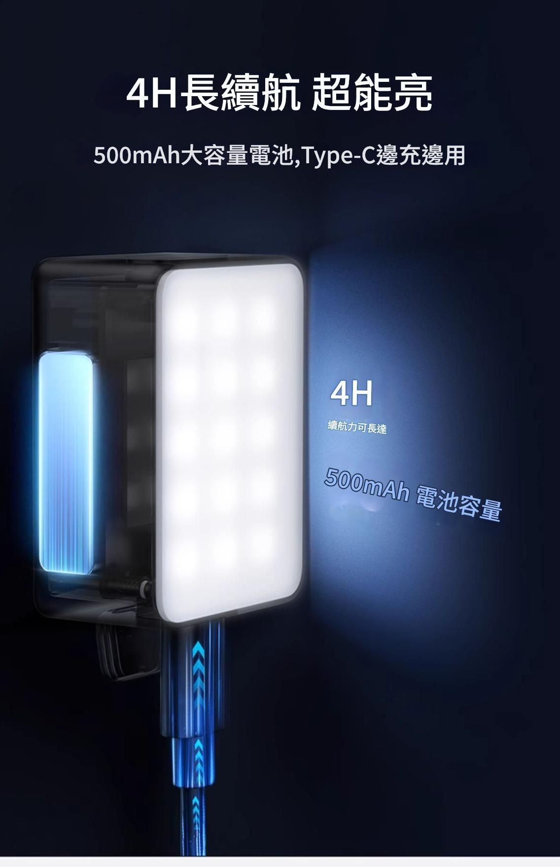 ULANZI 8211 LM001 Pocket3磁吸補光燈 8211 黑色  120光照角度  柔光可調