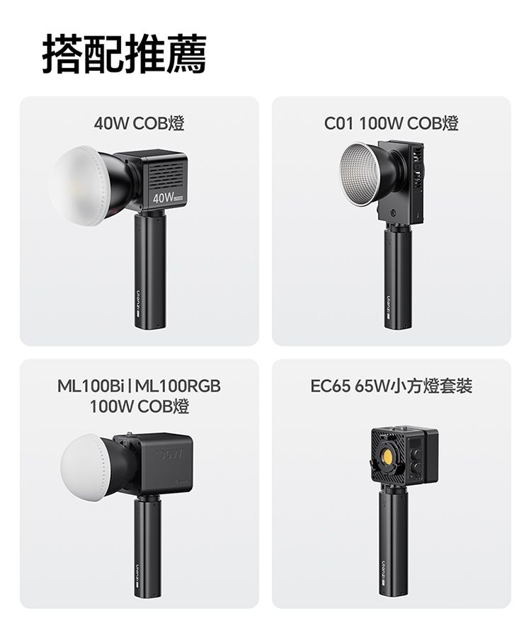 ULANZI 8211 優籃子 BG5 手把式移動電源6400mAh 8211 黑色  100W雙向快充  行動電源  手持握把二合一  53447001-P012