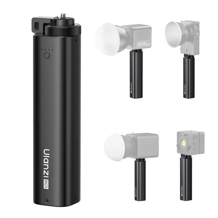 ULANZI 優籃子 BG5 手把式移動電源6400mAh 8211 黑色 100W雙向快充 行動電源 手持握把二合一 53447001-P012
