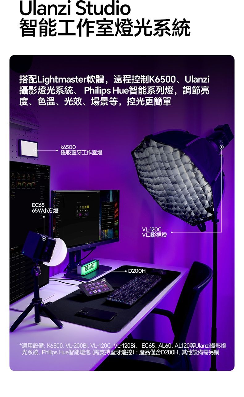 ULANZI 8211 優籃子 D200X 旋鈕款鍵盤 8合1全能擴展塢 可視化LCD按鍵  高精度編碼器旋鈕 支援 Final Cut Pro  達芬奇  Premiere Pro  55198001-A045