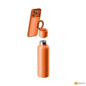 MOMAX 8211 橙色 1-Vibe Bottle 3合1 磁吸手機支架 頂級保溫瓶 無線藍牙喇叭高保真音效低延遲性 TWS 無線立體聲串聯一貼即合磁吸手機支架SUS316L 不鏽鋼雙層真空保溫 BS13 複製