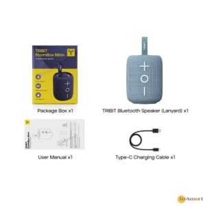 Tribit 8211 StormBox Mini 便攜式防水藍牙喇叭 粉藍