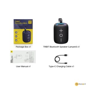 Tribit 8211 StormBox Mini 便攜式防水藍牙喇叭 黑色