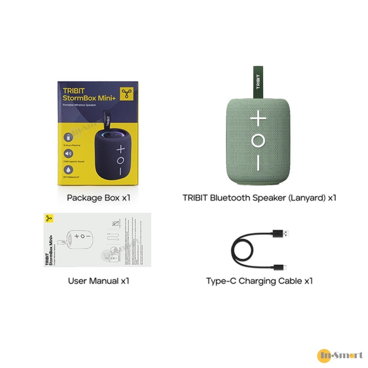 Tribit 8211 StormBox Mini 便攜式防水藍牙喇叭 森林綠