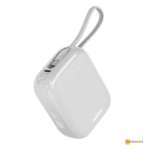 tekko 8211 Nano CL10 灰色 半固態電池 SSB 10000mAh 迷你行動電源 CCC QR 二維碼 自帶線 USB-C  Lightning V-0 防火材質 低溫快充 數字顯示 PD30