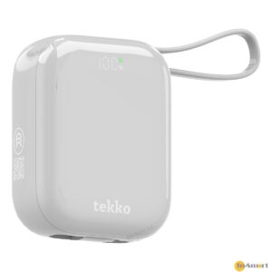 tekko 8211 Nano CL10 灰色 半固態電池 SSB 10000mAh 迷你行動電源 CCC QR 二維碼 自帶線 USB-C  Lightning V-0 防火材質 低溫快充 數字顯示 PD30