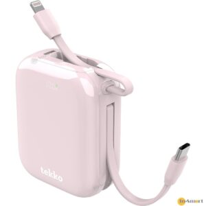 tekko 8211 Nano CL10 粉紅色 半固態電池 SSB 10000mAh 迷你行動電源 CCC QR 二維碼 自帶線 USB-C  Lightning V-0 防火材質 低溫快充 數字顯示 PD30
