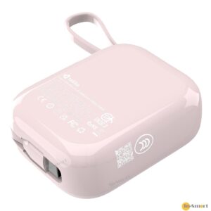 tekko 8211 Nano CL10 粉紅色 半固態電池 SSB 10000mAh 迷你行動電源 CCC QR 二維碼 自帶線 USB-C  Lightning V-0 防火材質 低溫快充 數字顯示 PD30